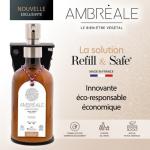 Gamme Ambréale : Gel corps & cheveux en flacons rechargeables + distributeurs muraux sécurisés